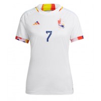 Camiseta Bélgica Kevin De Bruyne #7 Visitante Equipación para mujer Mundial 2022 manga corta
